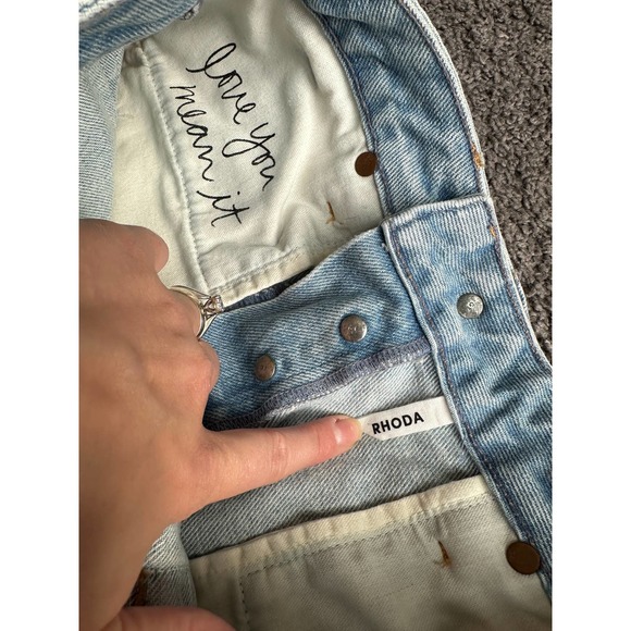 GRLFRND Rhoda high rise denim mini skirt, size 25 - Picture 12 of 15